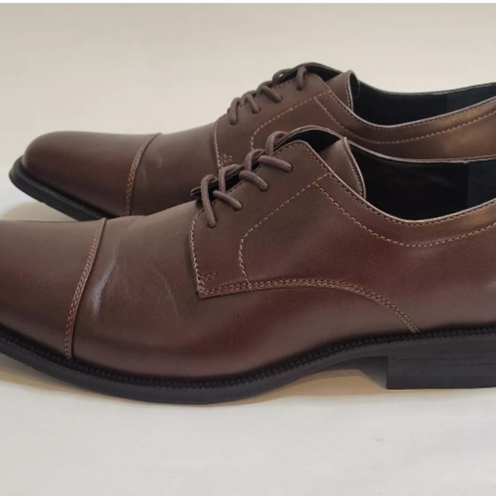 Alfani Brown 13M Leather, Lace up, Oxford, Men's Dress Shoes.